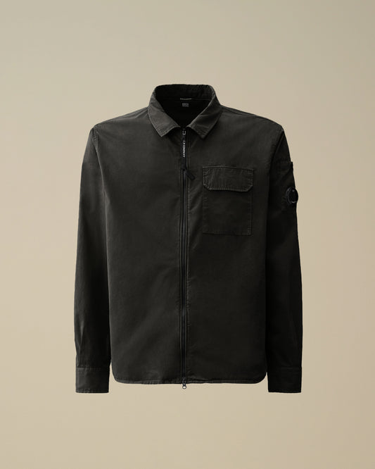 ORGANIC GABARDINE ZIPPED LENS OVERSHIRT