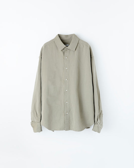 WOOL/LINEN WIDE SHIRT